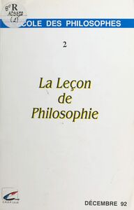 La leçon de philosophie (2) Décembre 92