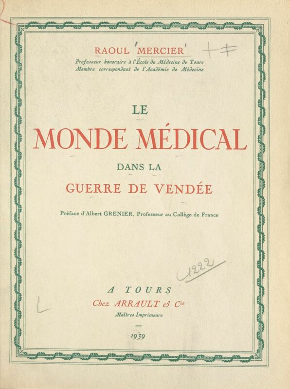 Le monde médical dans la guerre de Vendée