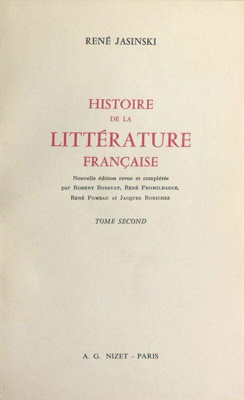 Histoire de la littérature française (2)