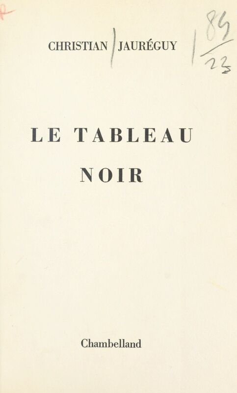 Le tableau noir