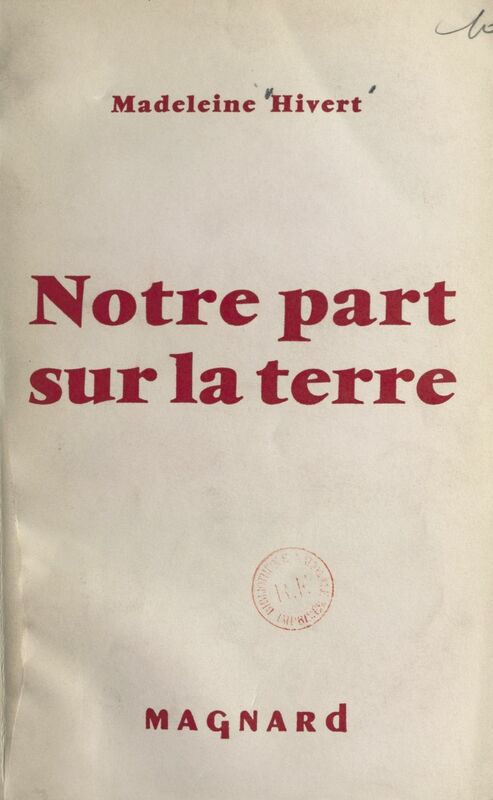 Notre part sur la terre