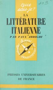 La littérature italienne Des origines à nos jours