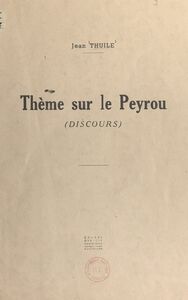 Un thème sur le Peyrou Discours proposé aux élèves de l'École Régionale des Beaux-Arts de Montpellier le mardi 8 janvier 1946