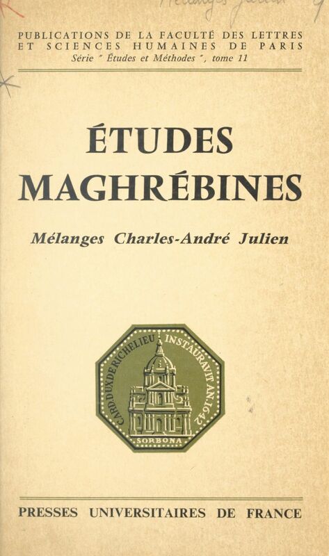 Études maghrébines Mélanges Charles-André Julien