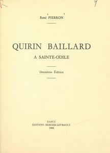 Quirin Baillard à Sainte-Odile