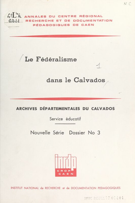 Le fédéralisme dans le Calvados