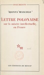 Lettre polonaise sur la misère intellectuelle en France