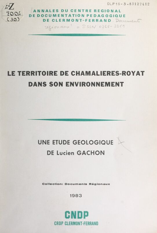Le territoire de Chamalières-Royat dans son environnement Une étude géologique