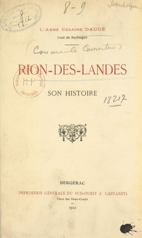 Rion-des-Landes Son histoire
