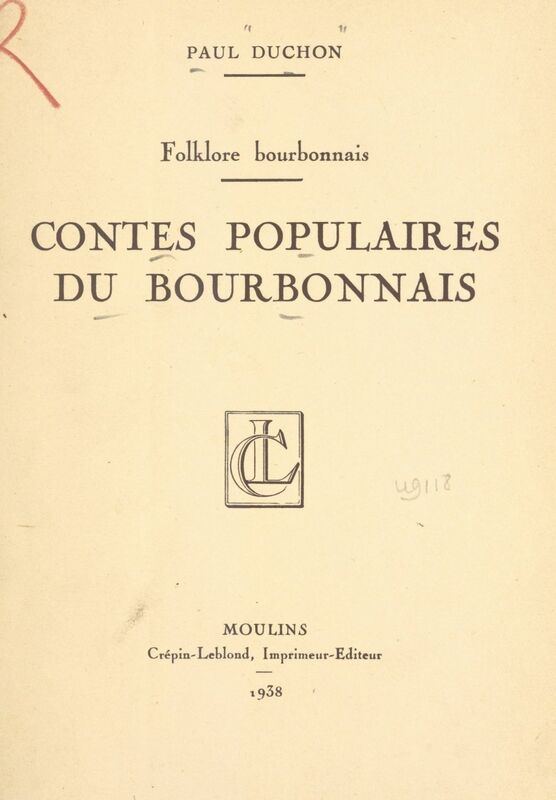 Contes populaires du Bourbonnais Folklore bourbonnais