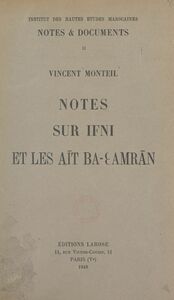 Notes sur Ifni et les Aīt Ba-Ɛ Amran