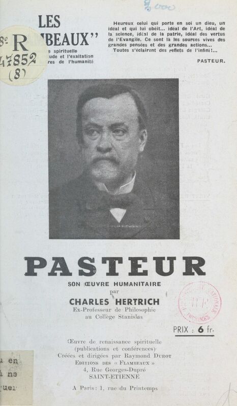 Pasteur Son œuvre humanitaire