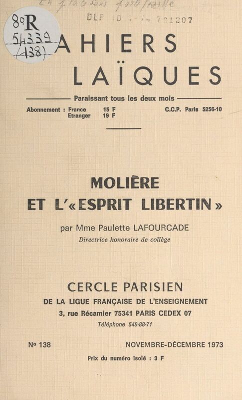 Molière et l'esprit libertin