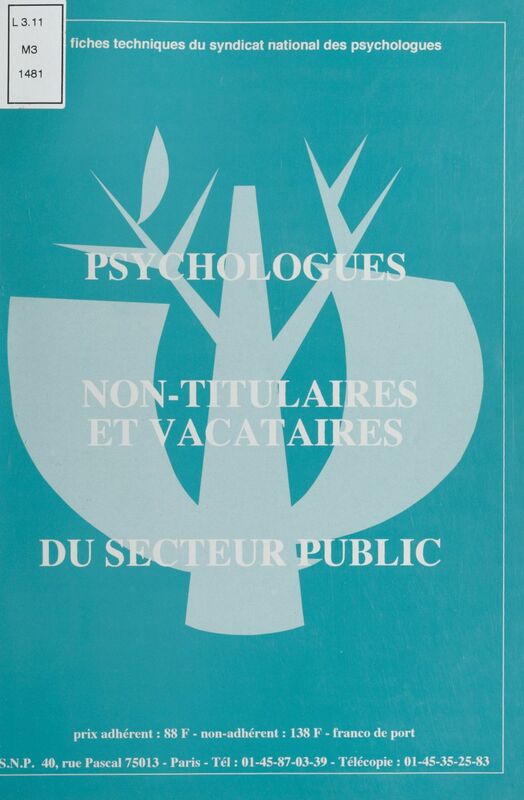 Psychologues non-titulaires et vacataires du secteur public