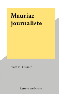 Mauriac journaliste