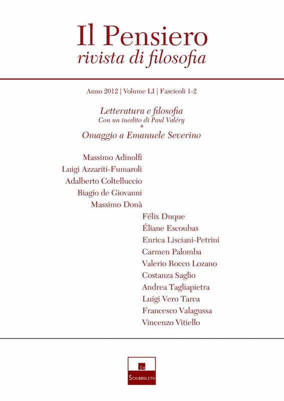 Letteratura e filosofia/Omaggio a Emanuele Severino (2012/1-2)