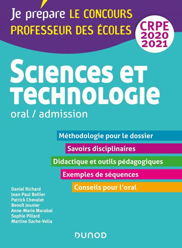 Sciences et technologie - Oral, admission - CRPE 2020-2021