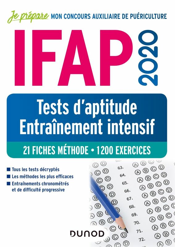 IFAP 2020 - Tests d'aptitude - Entraînement intensif 21 fiches méthode - 1200 exercices