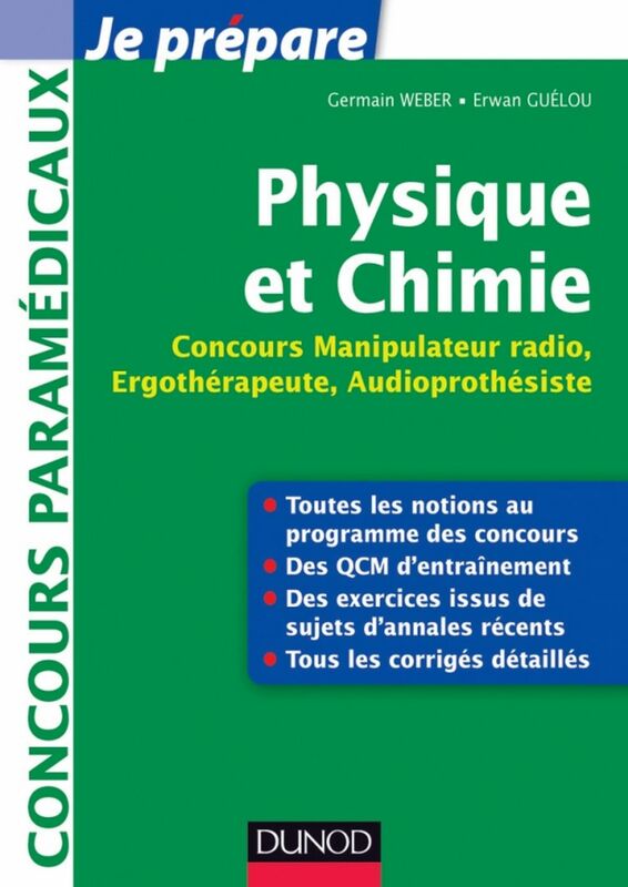 Physique et Chimie Concours Manipulateur radio, Ergothérapeute, Audioprothésiste
