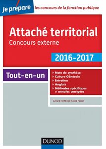 Attaché territorial 2016-2017 - Concours externe - 2e éd. Catégorie A