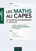 Les maths au CAPES de Sciences économiques et sociales Capes/Agrégation Sciences économiques et sociales
