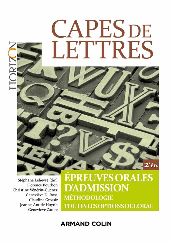 CAPES de lettres Epreuves orales d'admission