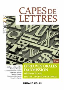 CAPES de lettres Epreuves orales d'admission