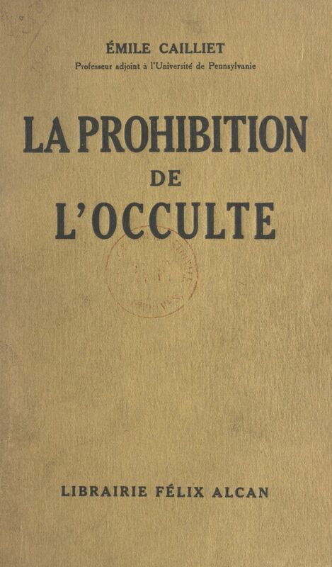 La prohibition de l'occulte