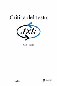 Critica del testo (2020) Vol. 23/2