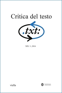 Critica del testo (2016) Vol. 19/1