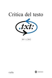Critica del testo (2012) Vol. 15/2
