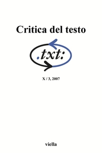 Critica del testo (2007) Vol. 10/3