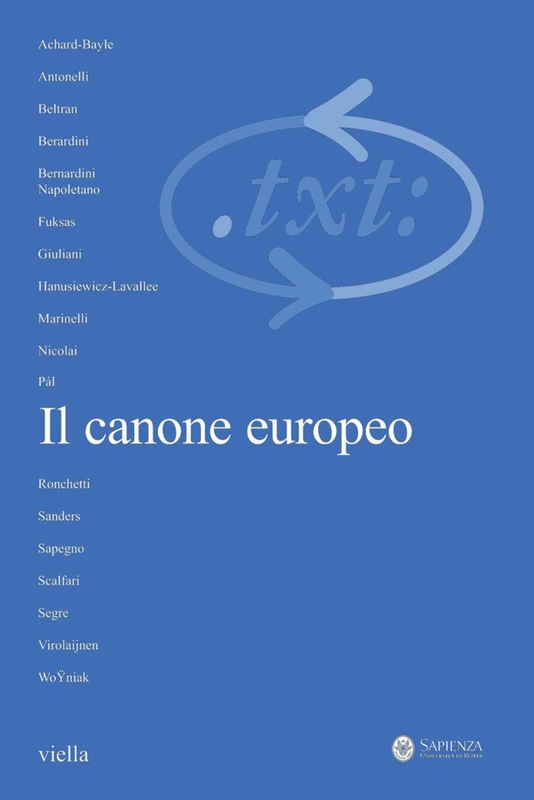 Critica del testo (2007) Vol. 10/1 Il canone europeo