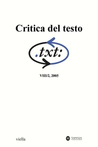 Critica del testo (2005) Vol. 8/2