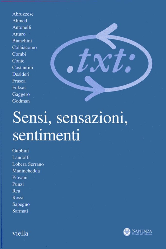 Critica del testo (2005) Vol. 8/1 Sensi, sensazioni, sentimenti
