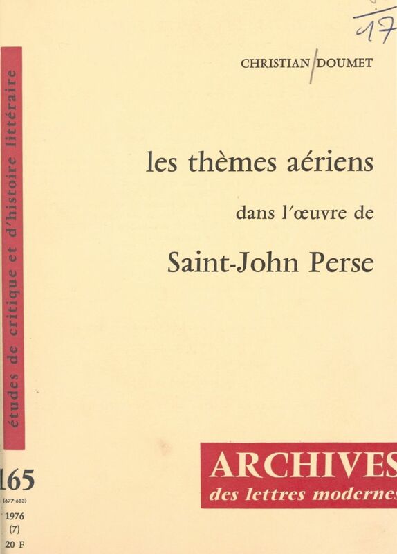 Les thèmes aériens dans l'œuvre de Saint-John Perse