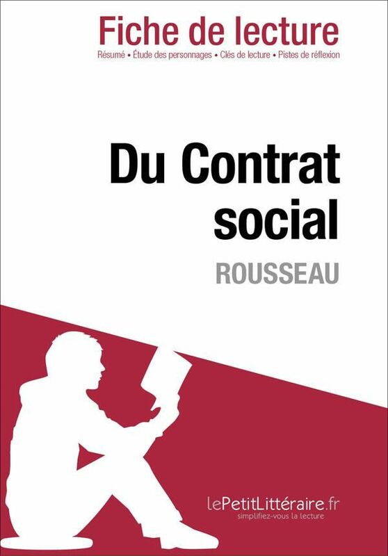 Du Contrat social de Rousseau (Fiche de lecture) Fiche de lecture sur Du Contrat social