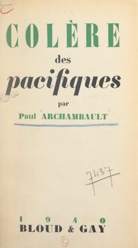 Colère des pacifiques