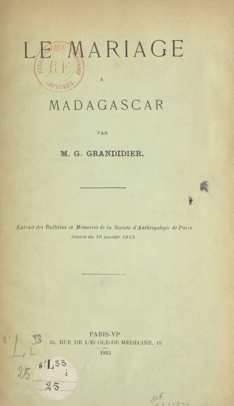 Le mariage à Madagascar