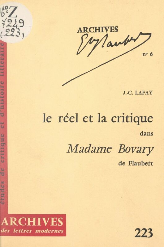 Le réel et la critique dans "Madame Bovary", de Flaubert