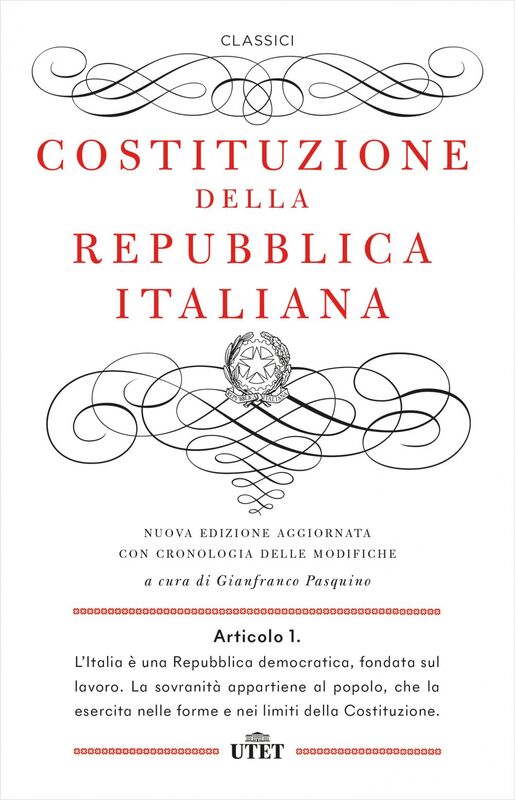 Costituzione della Repubblica Italiana Nuova edizione aggiornata con cronologia delle modifiche