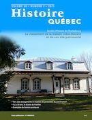 Histoire Québec. Vol. 26 No. 3,  2021 Patrimoine bâti