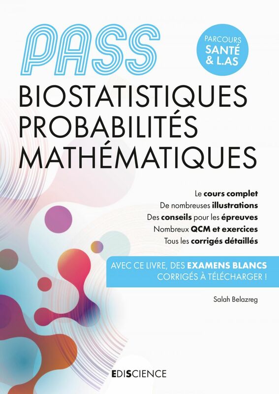PASS Biostatistiques Probabilités Mathématiques Manuel, cours + QCM corrigés