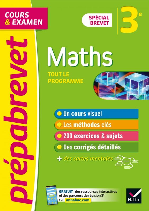 Prépabrevet Maths 3e - Brevet 2024 cours, méthodes et entraînement