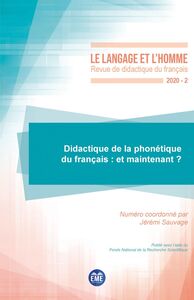 Didactique de la phonétique du français : et maintenant ? 2020 - 55.2