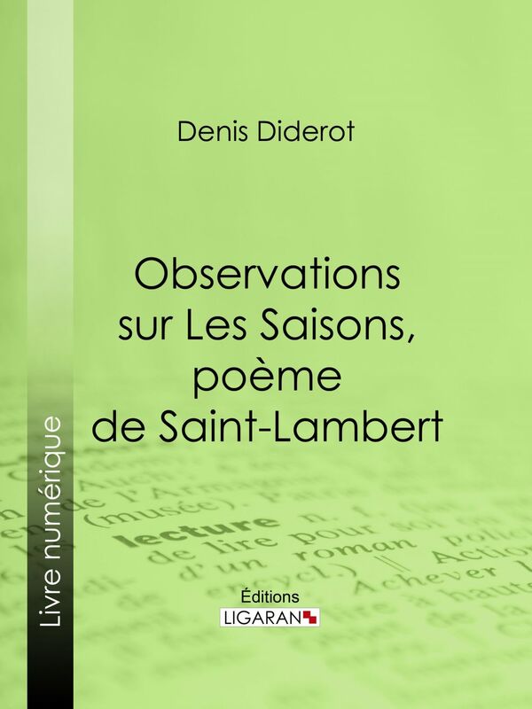 Observations sur Les Saisons, poème de Saint-Lambert