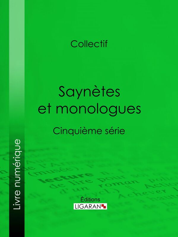 Saynètes et monologues Cinquième série