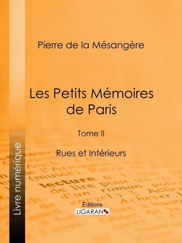 Les Petits Mémoires de Paris Tome II - Rues et Intérieurs