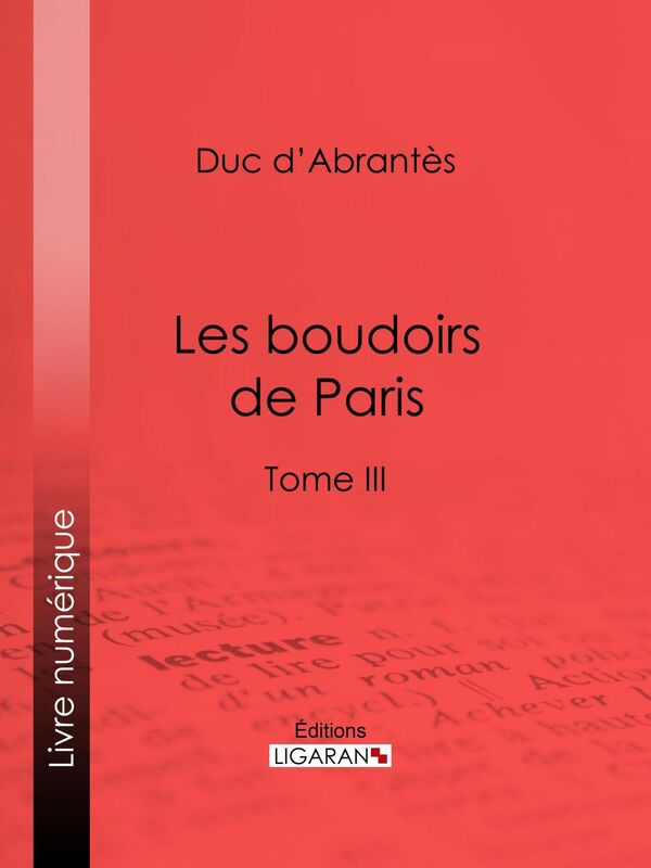 Les Boudoirs de Paris Tome III