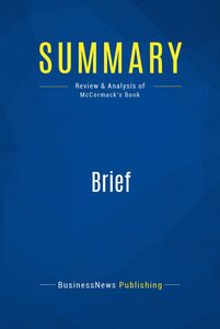 Summary: Brief Review and Analysis of McCormack's Book